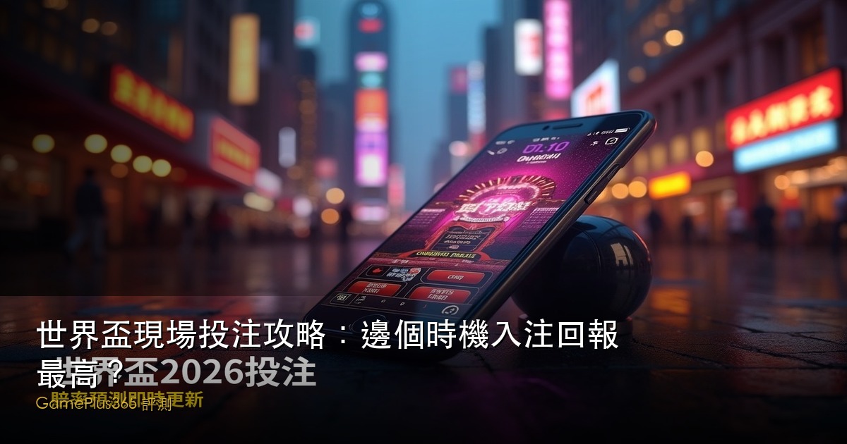 世界盃現場投注攻略：邊個時機入注回報最高？